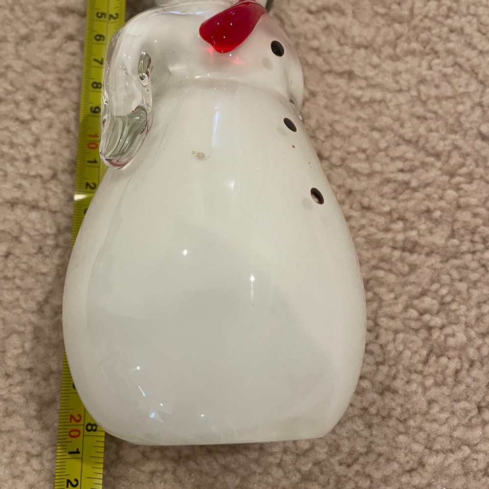 Glass-Blown Art, Christmas/Holiday Snowman. - Picture 3 of 3